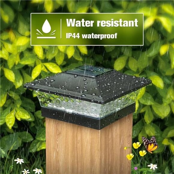 Solar Post Cap Lights Outdoor 4x4/6x6 Wooden/Vinyl Fence Post Lights Solar Deck - Picture 6 of 7